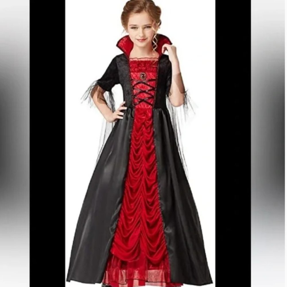KIDS Halloween Victorian Vampiress Dress Size M (7-10)